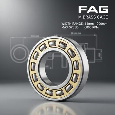 Vòng bi con lăn hình cầu FAG với vòng cách bằng đồng thau M cho các ứng dụng hạng nặng, có dải chiều rộng từ 14mm đến 200mm và tốc độ lên đến 6000 vòng/phút