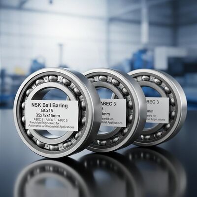 NSK Ball Bearing Chrome Steel (GCr15) 35x72x15mm ABEC 1, ABEC 3, ABEC 5 Kỹ thuật chính xác cho các ứng dụng ô tô và công nghiệp