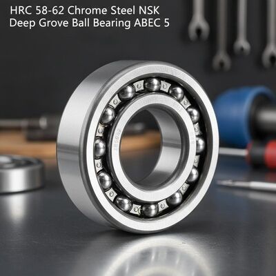 Bạc đạn bi rãnh sâu NSK thép Chrome HRC 58-62 với độ chính xác ABEC 5 cho máy móc
